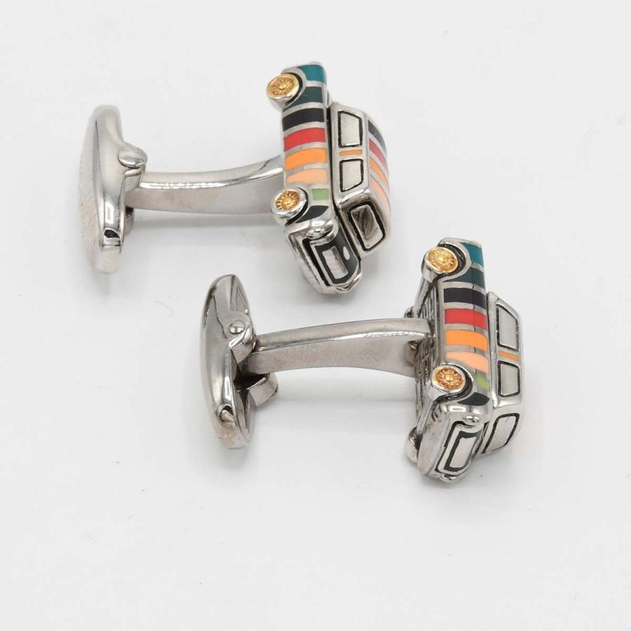 質屋 Paul Smith ポールスミス カフス 車 ミニクーパー マルチカラー