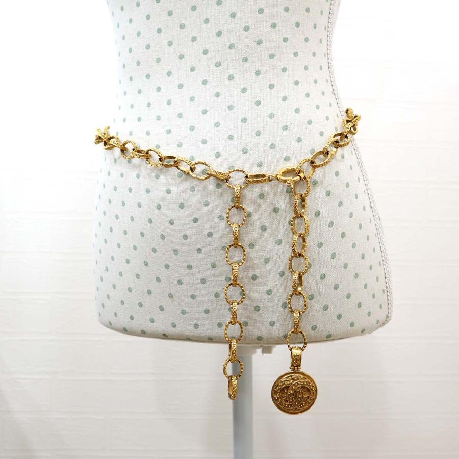 質屋 ベルト CHANEL シャネル ゴールドGP ヴィンテージ ココマーク 94