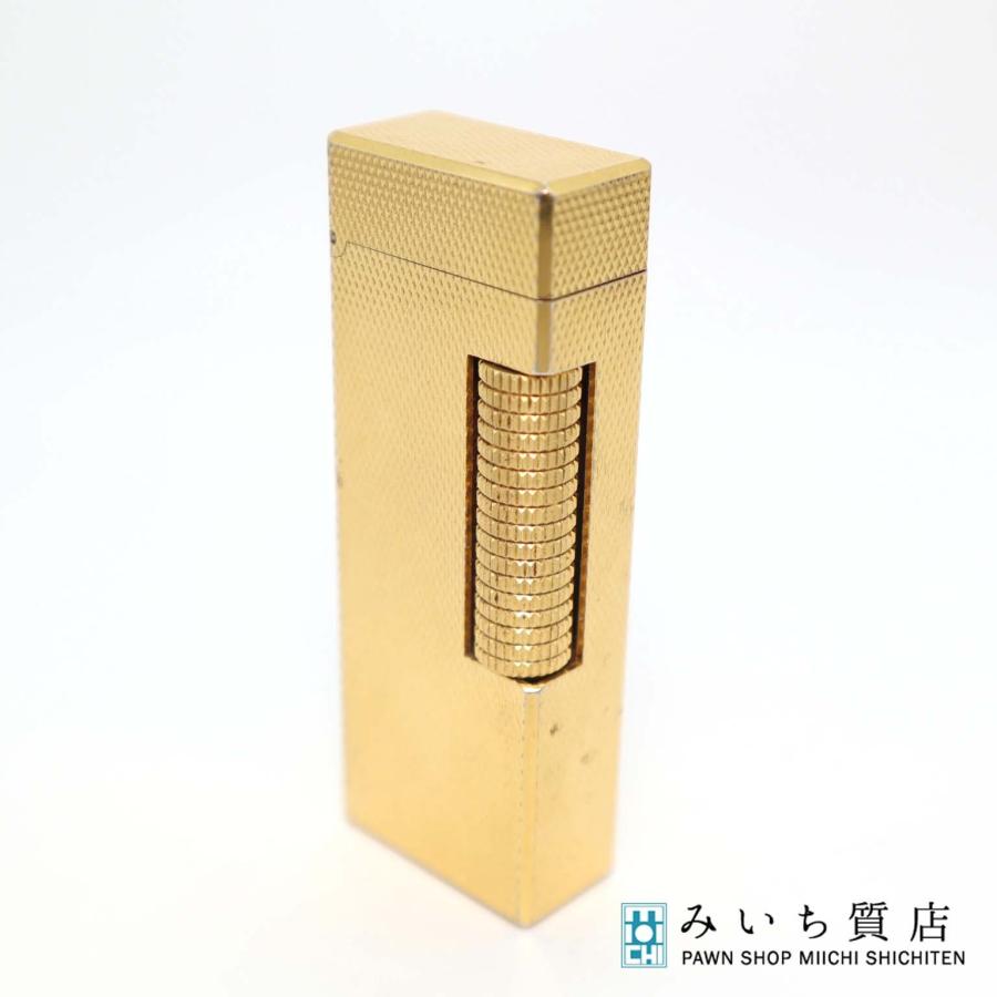 質屋 dunhill ダンヒル ガスライター US RE24163 ゴールドカラー 