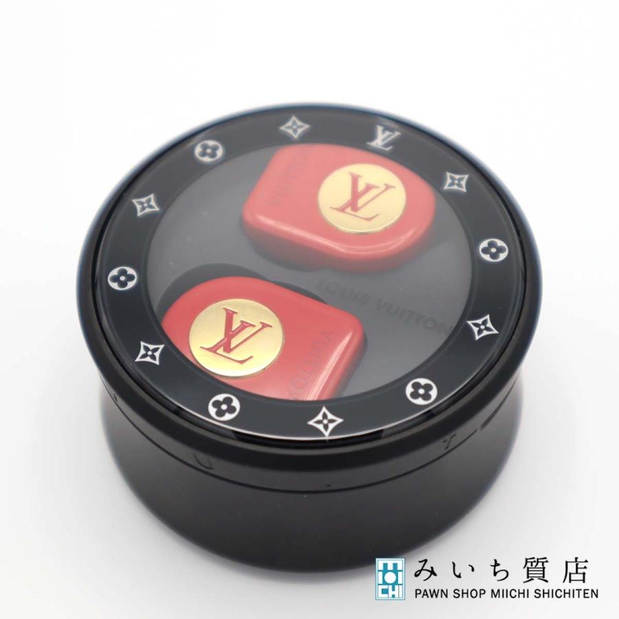 質屋 稼働 LV ホライゾン イヤホン レッド QAB140 UF7003 ワイヤレス