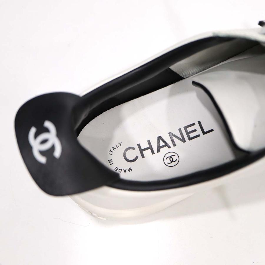 質屋 CHANEL シャネル スニーカー G34085 ホワイト サイズ38 25cm