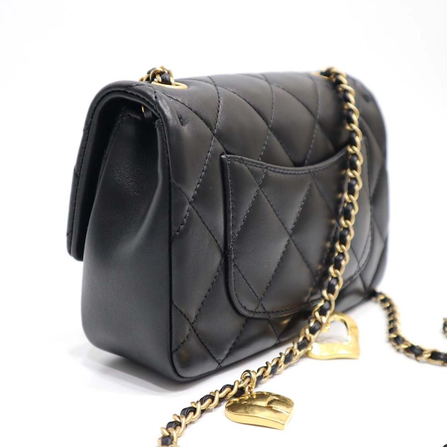 23P CHANEL シャネル　ミニフラップバッグ　調整可能ハートチェーン CHANEL - 23P CHANEL シャネル ミニフラップバッグ 調整可能ハート