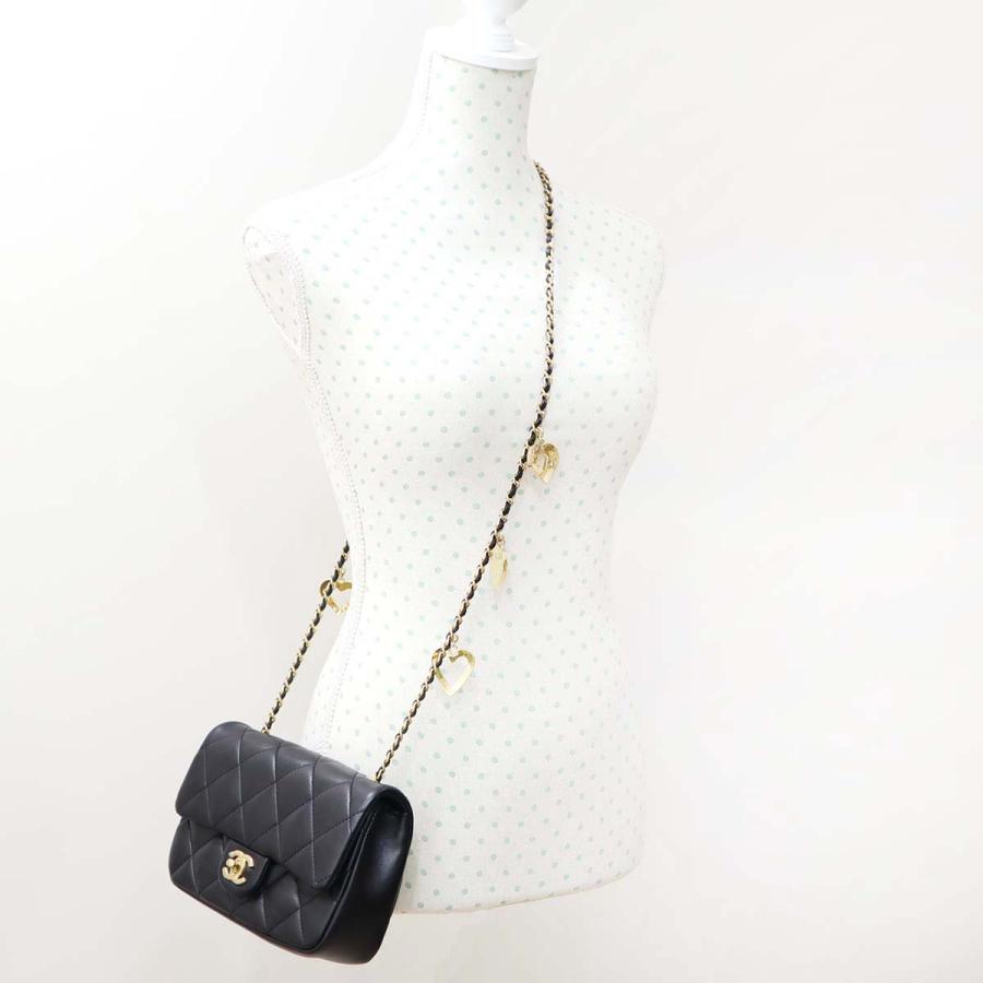 23P CHANEL シャネル　ミニフラップバッグ　調整可能ハートチェーン CHANEL - 23P CHANEL シャネル ミニフラップバッグ 調整可能ハート
