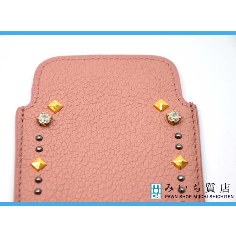 質屋 美品 miumiu マルチケース iQOSケース iPhoneケース ミュウミュウ アイコス ピンク ラインストーン リボン スタッズ 30k430−12 みいち質店｜miichi78｜05