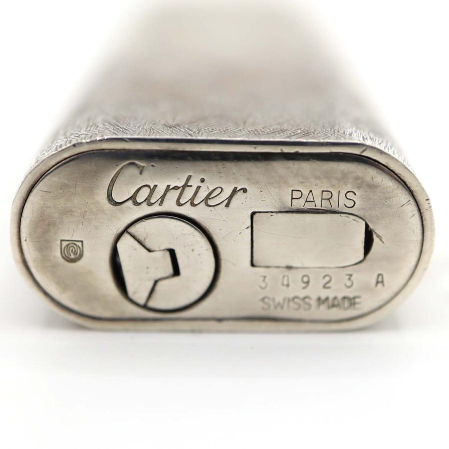 質屋 Cartier カルティエ ガスライター オーバル シルバーカラー 着火 