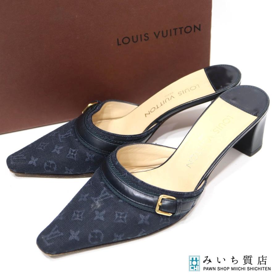 質屋 LOUIS VUITTON ルイヴィトン LV ミュール ポインテッド サンダル