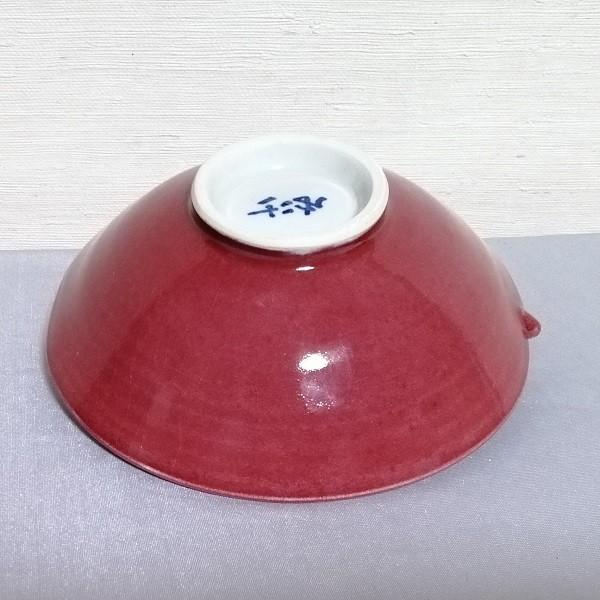 三池焼手作り陶器・りんごの形をした赤い鉢16.5cm(辰砂釉りんご形鉢16.5cm) |  | 02