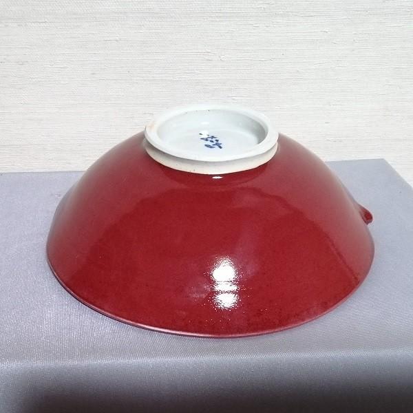 三池焼手作り陶器・りんごの形をした赤い鉢大21cm(辰砂釉りんご形鉢大21cm) |  | 02