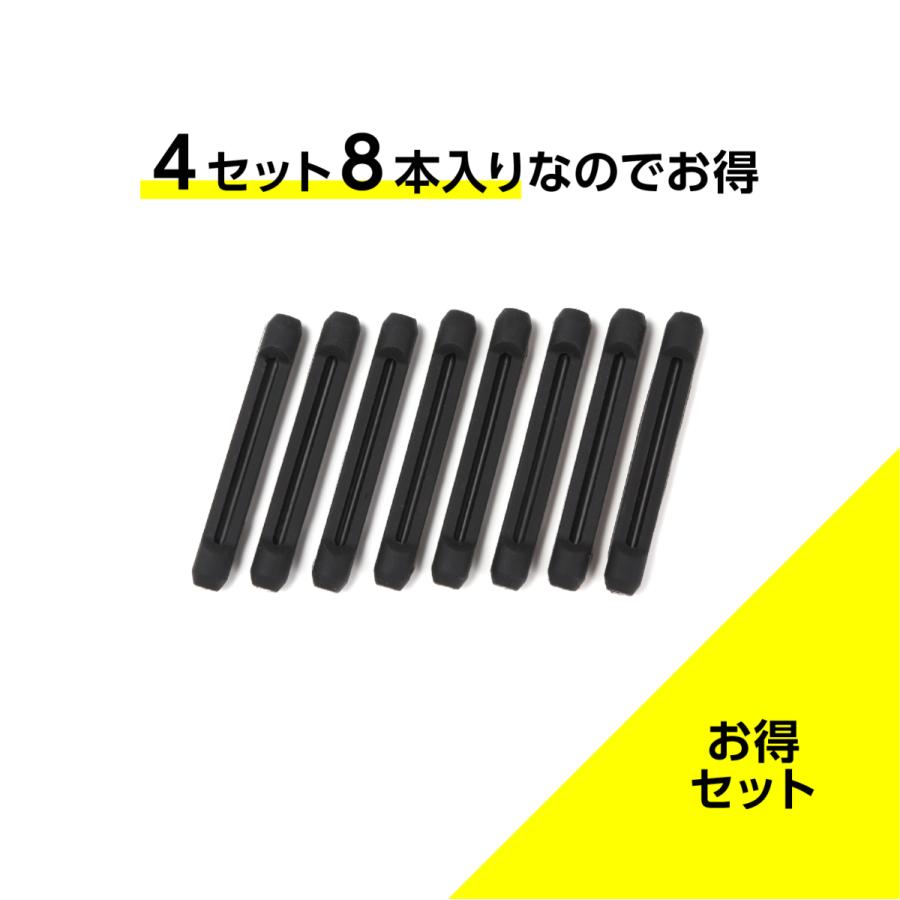 ４セット８本入　メガネ固定 メガネロック 滑り止め すり落ち防止 ずれ落ち防止 柔らかい シリカゲル 耳が痛くない 耳フック ブラック色｜mijika｜05