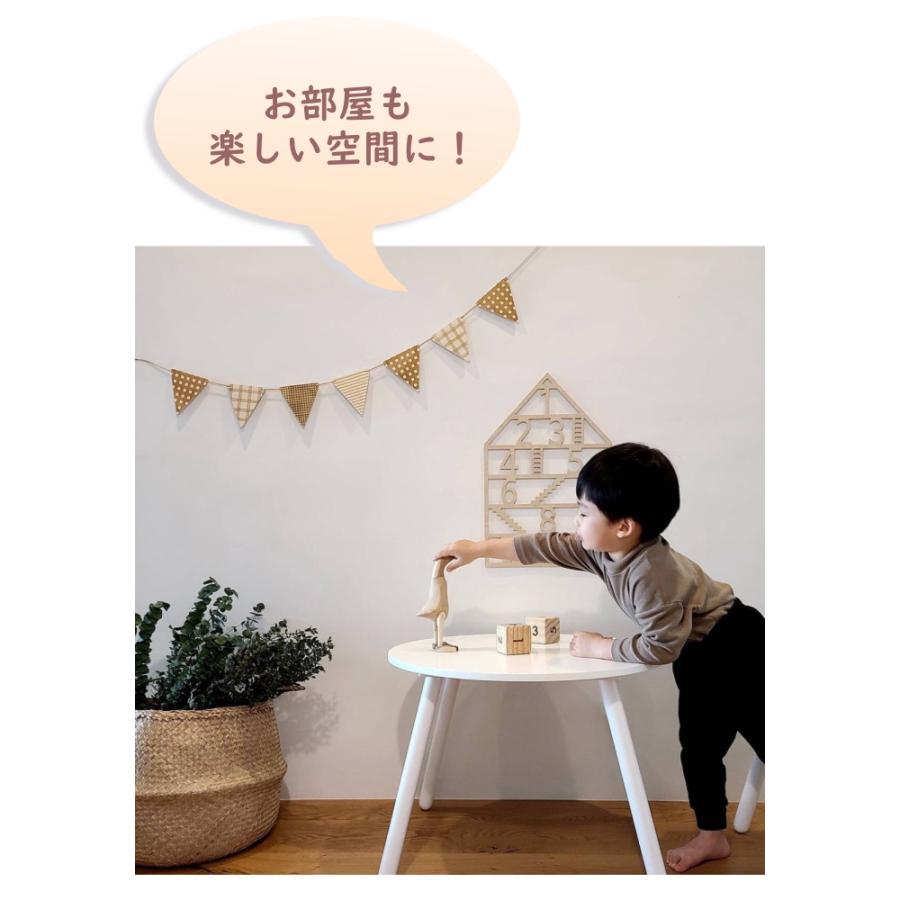 木製 ガーランド おしゃれ ナチュラル フラッグガーランド 旗 三角旗