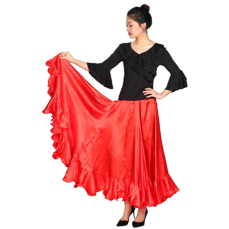 ブラウス ダンス 七分袖 五分袖 フラメンコ衣装 フラダンス フリル袖