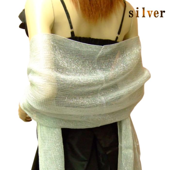 キラキラ輝く ラメ入り ショール ストール 結婚式 ラメが織り込まれて