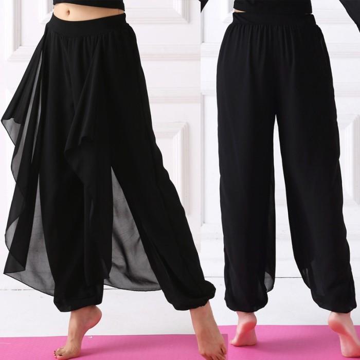 セットアップ 改良されてリニューアル 長袖トップス スカーチョ  へそ出し シースルー シフォン ダンス衣装 レディース 体操  ベリーダンス ミカドレス cy3n- |  | 09