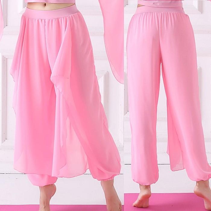 セットアップ 長袖トップス スカーチョ 黒 ブラック ワイドパンツ へそ