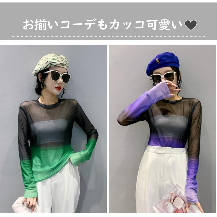 着やせ効果絶大トップス シアートップス シースルー ラウンド 着やせ効果絶大トップス シアートップス シースルー ラウンド