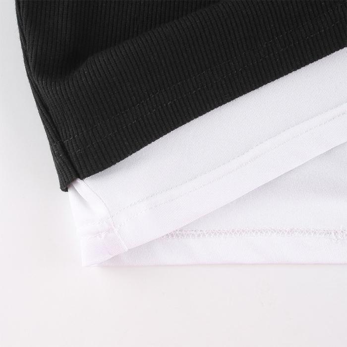 ダンス衣装 タンクトップ ショート丈 重ね着 背中見せ Tシャツ へそ出し ミニ チビt トップス 着痩せ 超激安特価 インナー アシンメトリー ブラトップ 韓国 Cy241n 1 変形