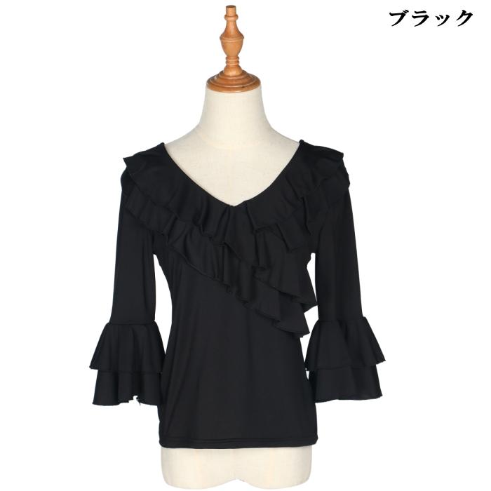 トップス ダンス衣装 フラメンコ 衣装 Tシャツ カットソー トップス ダンス衣装 フラメンコ 衣装 Tシャツ カットソー