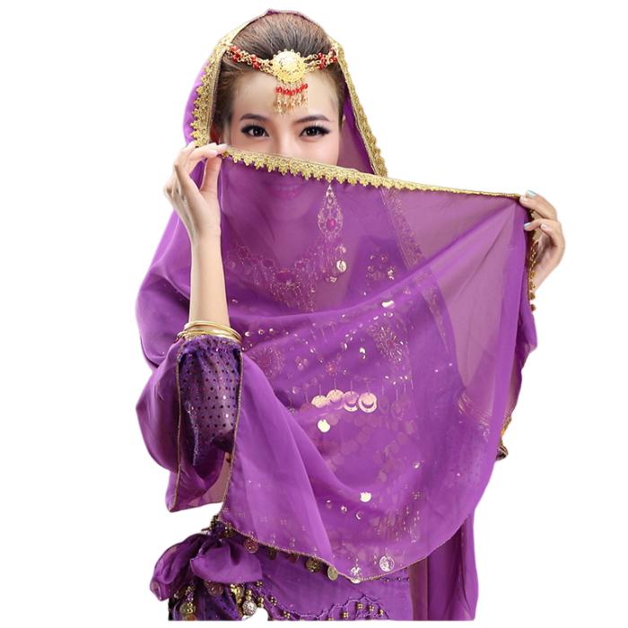 ベリーダンス衣装、ベールのセット ヘッドベール ベリーダンス衣装 ダンスアクセサリー ふんわりと