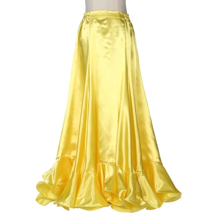 キッズ スカート ロングスカート 子供 ダンス 衣装 サテンスカート