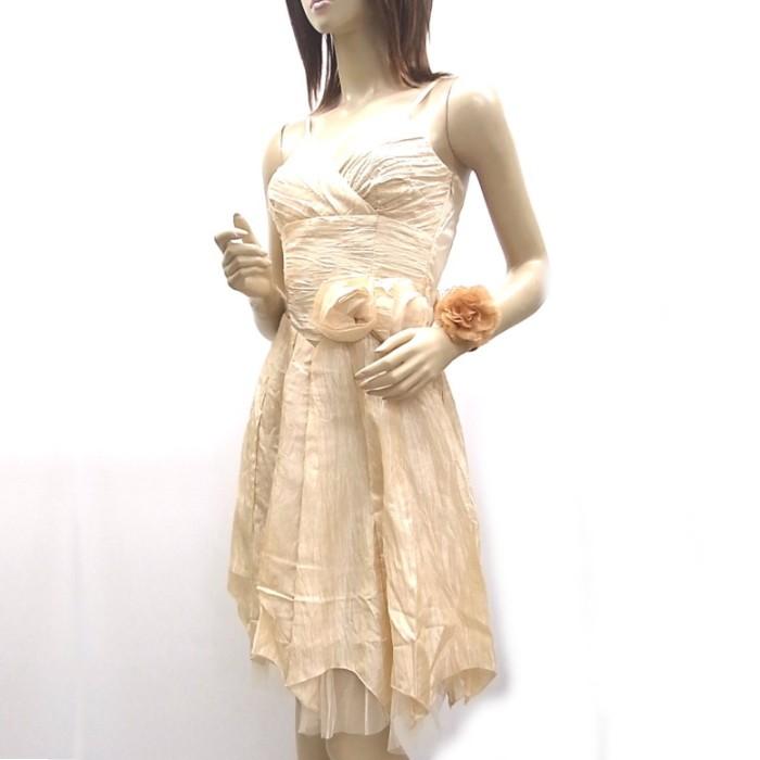 完売 パーティードレス 結婚式ドレス ショールつき ワンピース アイボリー ダンス衣装 チュールレース しわ加工 訳あり ミカドレス D22 Beigegold 711 D69 ダンス衣装専門店 ミカドレス 通販 Yahoo ショッピング