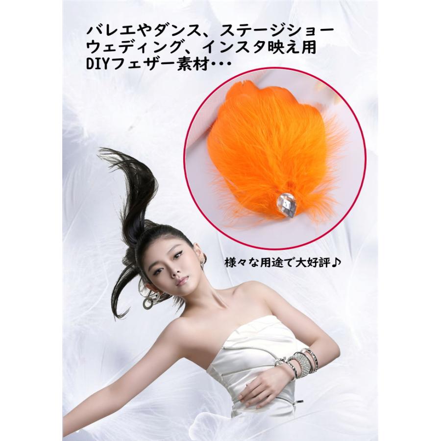 羽根 フェザー ヘアアクセ ビックコサージュ ヘッドドレス 髪飾り