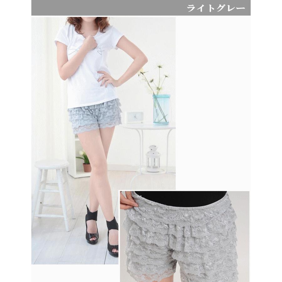 ダンス衣装 見せパン キッズ 8段フリル レースペチコート