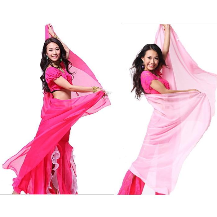 ベリーダンス 大判 ベール【パープル】シフォン 軽やか素材 アラビアン