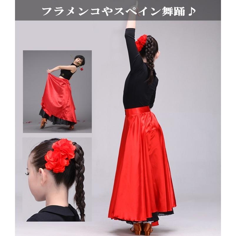 巻きスカート ロングスカート【cy15n-B】フレア レイヤード ダンス衣装