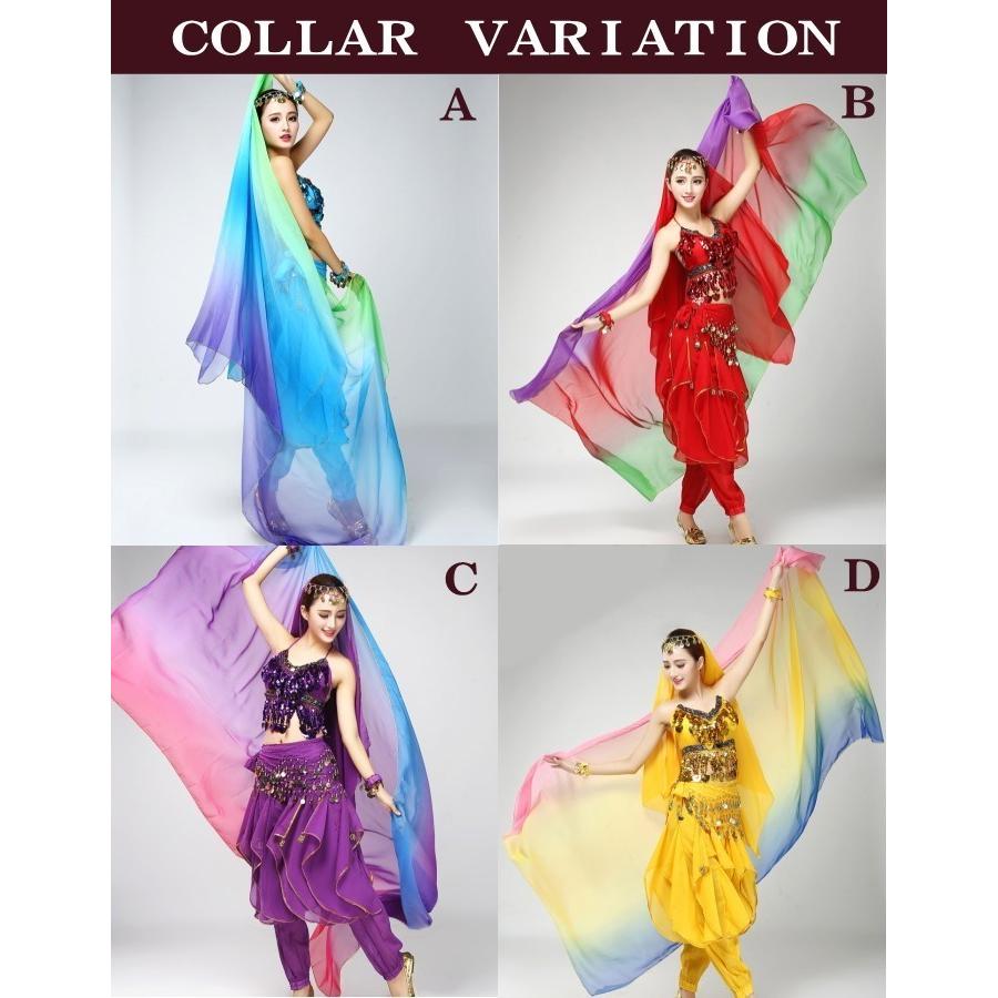 ベリーダンス用紫シフォンアクセサリー ベリーダンススカート010-[多色可」コイン付重ねシフォン