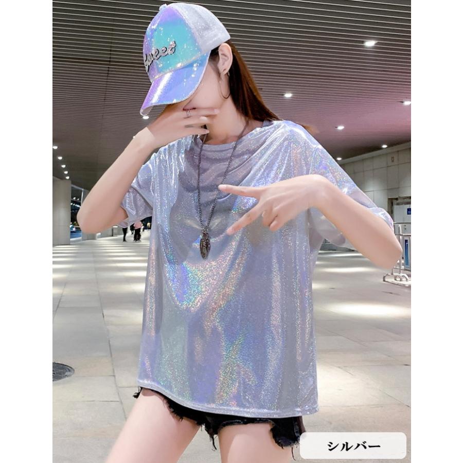 ヴィンテージ 立体 ポップコーントップス Tシャツ 光沢 メタリック シルバー 楽天市場】ダンス 衣装 派手 ヒップホップ 大人 レディース ガールズ