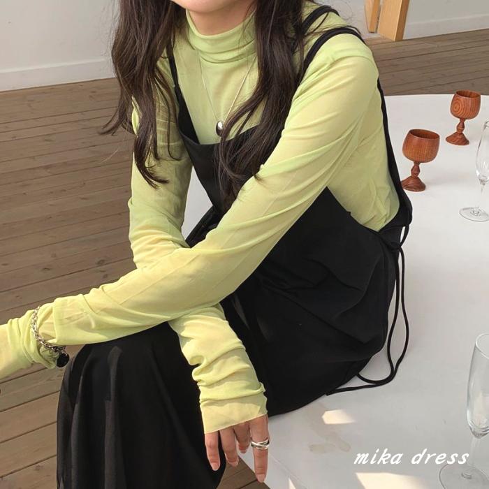 ダンス衣装 トップス 長袖 シースルー シアー ハイネック  レディース 透け感 インナー カットソー カジュアル フェミニン 半透明 ミカドレス cy36n-p0 |  | 14