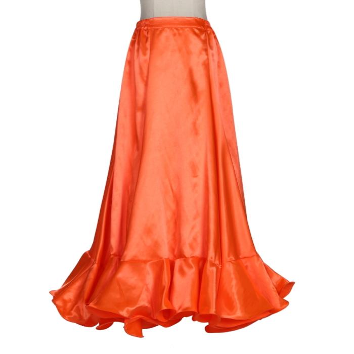フラメンコ衣装 ペチコート【オレンジ-yo】 スカート ダンス衣装 ロングスカート サテンフレア 広がります odb1- :peti-orange: ダンス衣装専門店 ミカドレス - 通販 - Yahoo!ショッピング