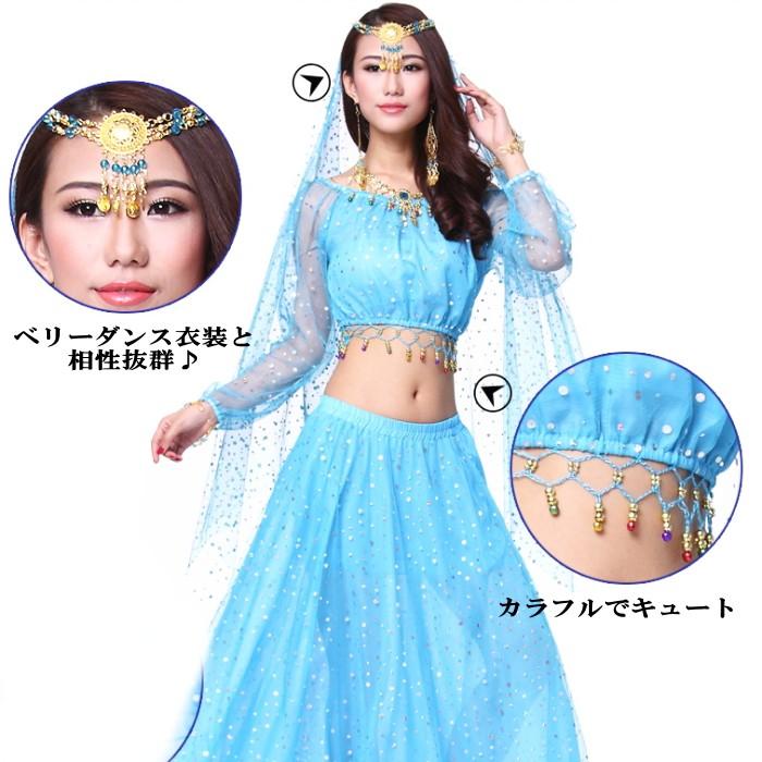 完売 ベリーダンス衣装 トップス【 yellow-yo】アラビアン衣装 余興 コスプレ 結婚式２次会 コスチューム アラジン ジャスミン cy216｜mika｜05