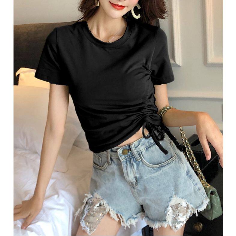 完売 Tシャツ レディース ショート丈 クロップド丈 トップス