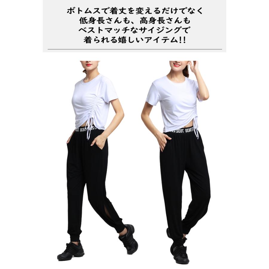 【新品】LEADブラックショート丈トップス カットアウト Tシャツ クロップド丈 クルーネック ロンT