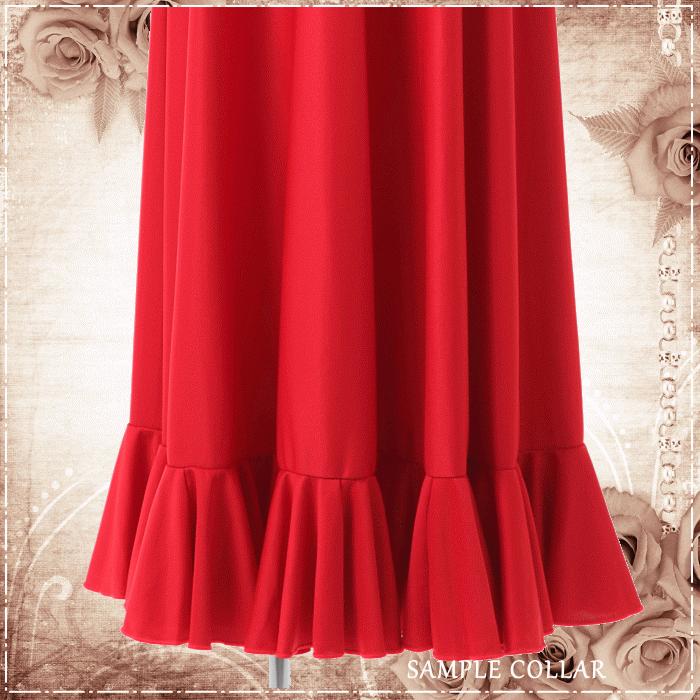 完売 ドレープフリル フラメンコ 衣装 スカート 赤 大きいサイズ (スペイン製)ペチコートにも ダンス衣装 フラメンコ衣装 カラオケ ミカドレス　sfy20-800fe｜mika｜10