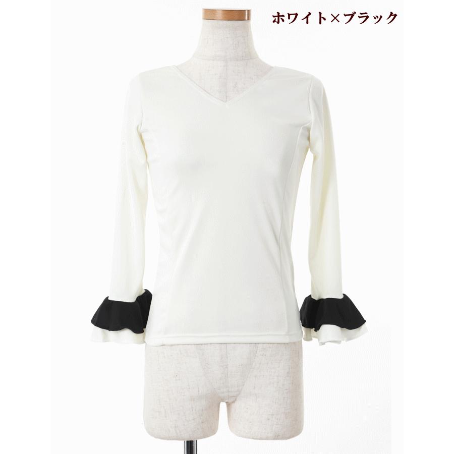 完売 親 ストレッチ素材・胸のフリルや袖口が可愛い/ フラメンコ衣装