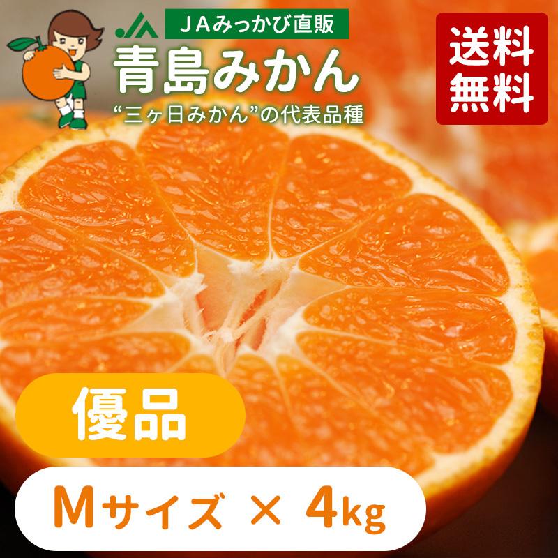 みかん 青島みかん 優品 Mサイズ 4kg JAみっかび 産地直送 みかん 青島みかん 優品 Mサイズ 4kg JAみっかび 産地直送