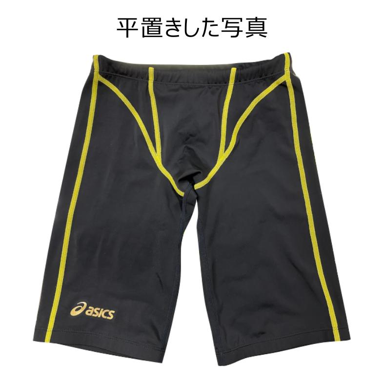 ASICS メンズ 競泳水着 アシックス ブラック(ラインカラー ASICS メンズ 競泳水着 アシックス ブラック(ラインカラー