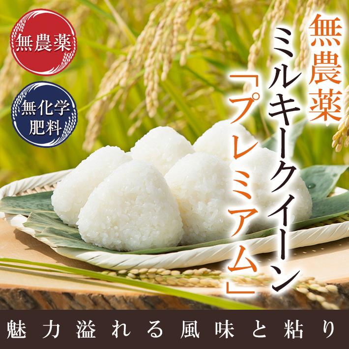 ミルキークイーン 無農薬 玄米 米 15kg(5kg×3）無農薬 プレミアム 令和