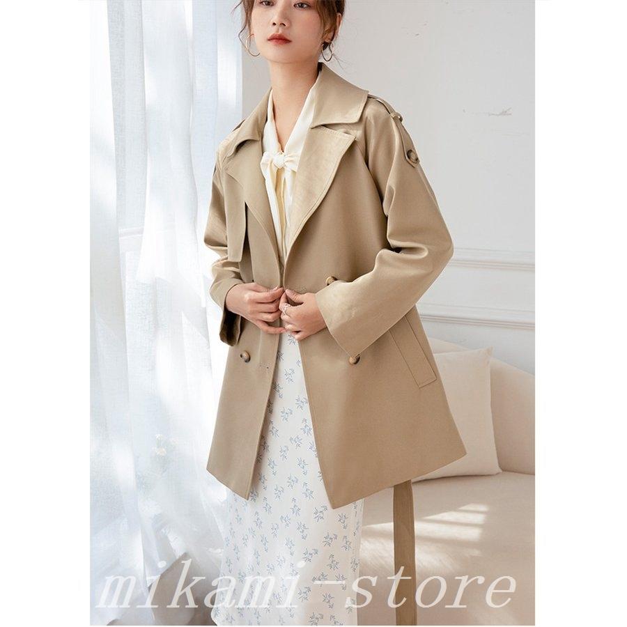 割引ショッピング トレンチコートレディーススプリングコート春ショート丈通勤カジュアルファッション女性高級感上品アウター代30代40代ファッション ショッピング値下 Ssl Daikyogo Or Jp