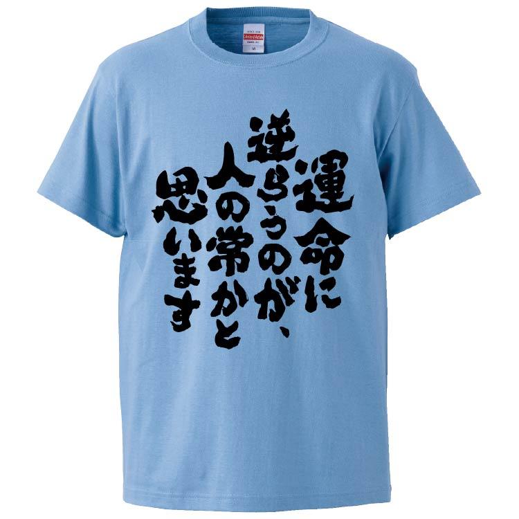 おもしろTシャツ 運命に逆らうのが、人の常かと思います ギフト プレゼント 面白 メンズ 半袖 無地 漢字 雑貨 名言 パロディ 文字 FD5320みかん箱 通販 Yahoo!ショッピング