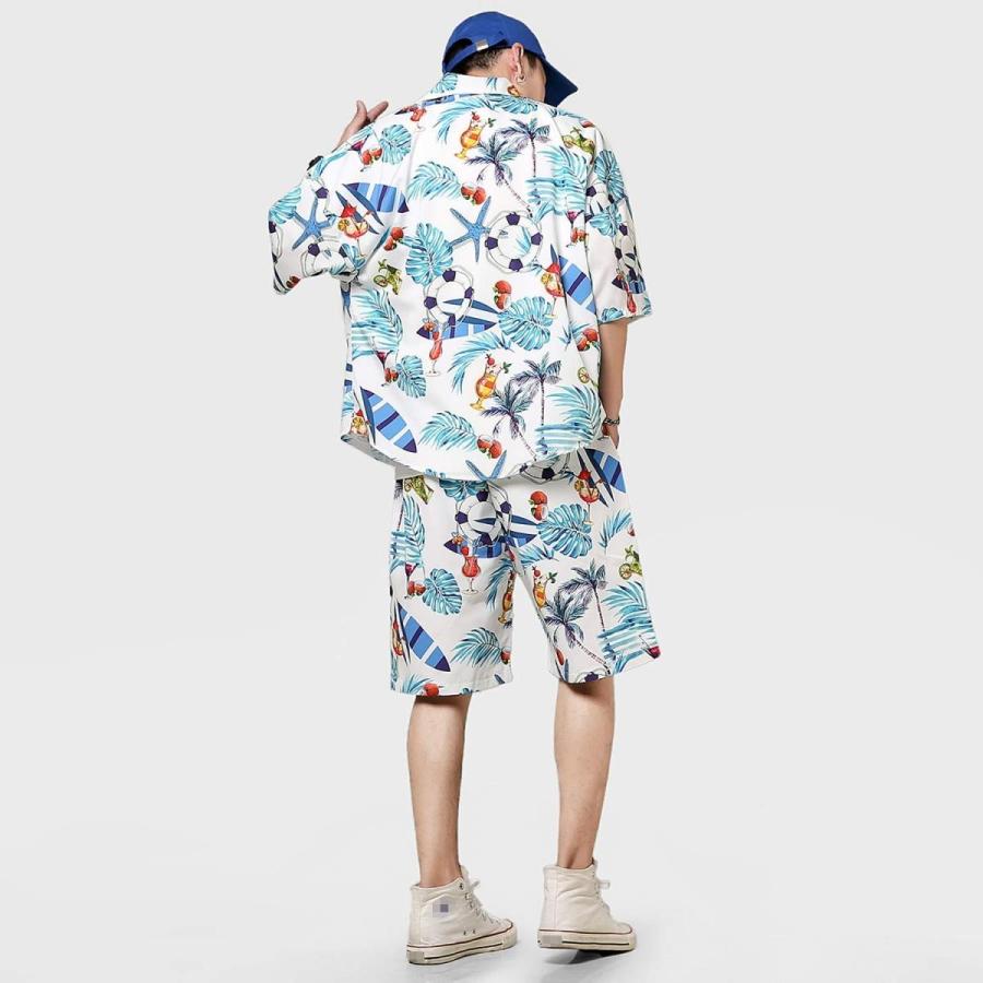 Blfgncob ジャージ セットアップ メンズ 夏 大きいサイズ ビーチシャツ