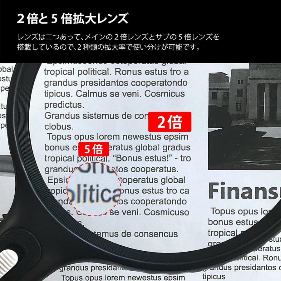 Kravas 拡大鏡 Ledライト付き 手持ちルーペ 大きく 見やすい 軽い 直径140mmで読み物に便利なサイズ Supersport Tn