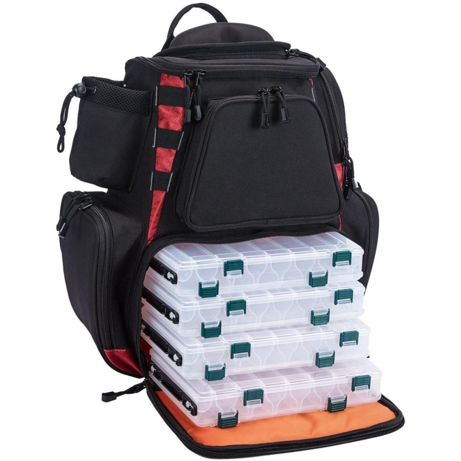 ピシファン Piscifun タックルバッグ リュックサック 大容量 アウトドア用 釣り用 撮影用 1000d防水ナイロン レインカバー付き Donabeija Pt