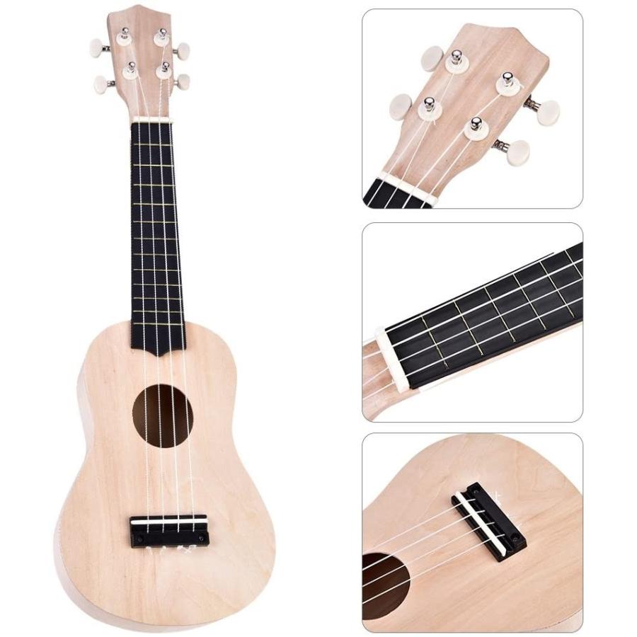 Qii Lu 手作りウクレレ ウクレレ Diyウクレレ 4弦のギター おもちゃ 知育玩具 21インチ Diyアクセサリーツール ツールキット 鳳物販 通販 Yahoo ショッピング