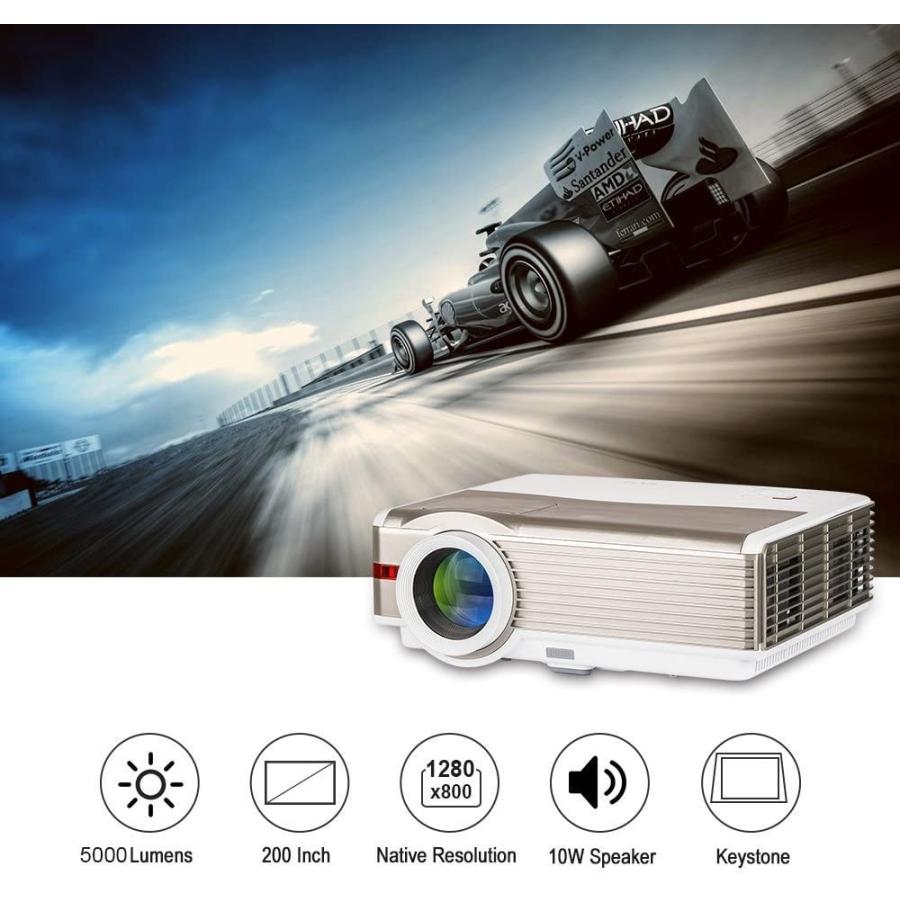 鳳物販 5000lm 高解像度 家庭用 ゲーム Wxga 映画 ゲーム 1080p対応 家庭用 Wxga プロジェクター ホームシアター スピーカー Hd 液晶プロジェクター