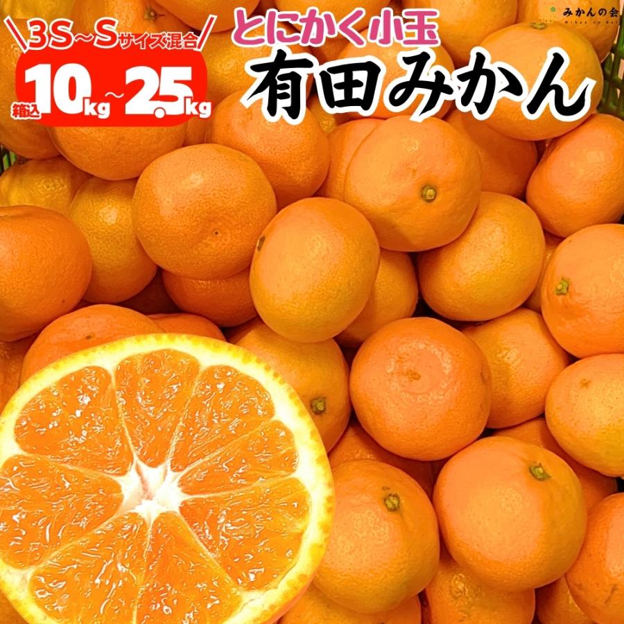 みかん 小玉 箱込 10kg 7.5kg 5kg 2.5kg 3S〜Sサイズ混合 秀品 優品 しょん様5Kg 小粒サイズ