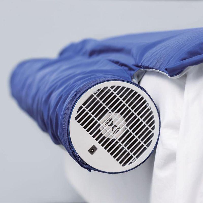 空調服 空調ベッド 風眠冷感接触素材シーツ付属シングルベッドサイズ 内部に風が流れ不快な熱や湿気を排出 ブルー 約92x200cm - 5