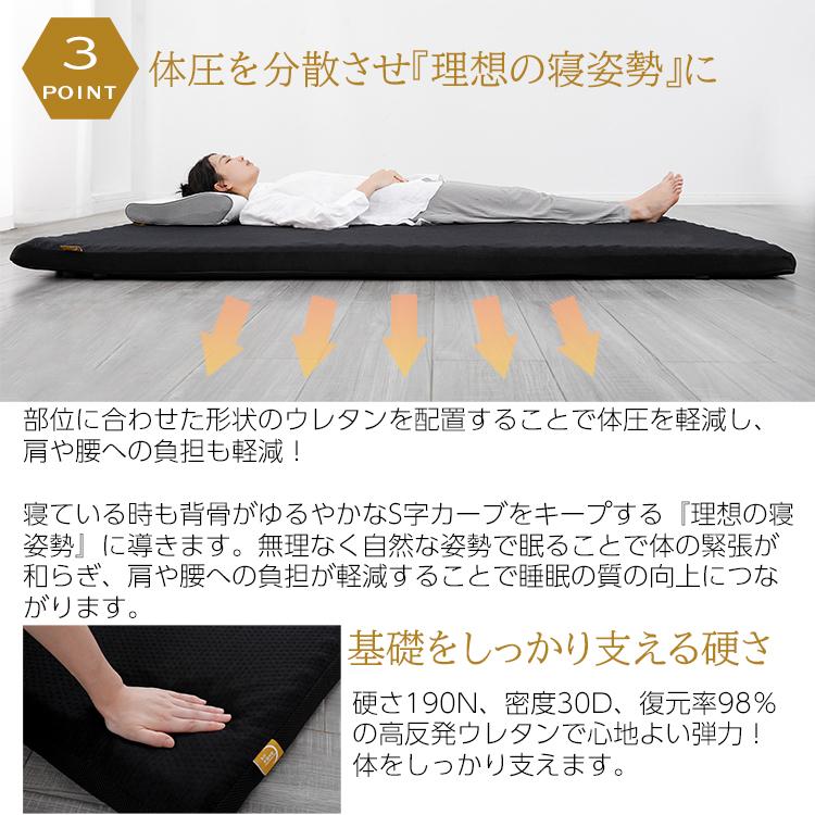 7ゾーン トッパーマットレス 重ねるタイプ S シングル 高反発ウレタン